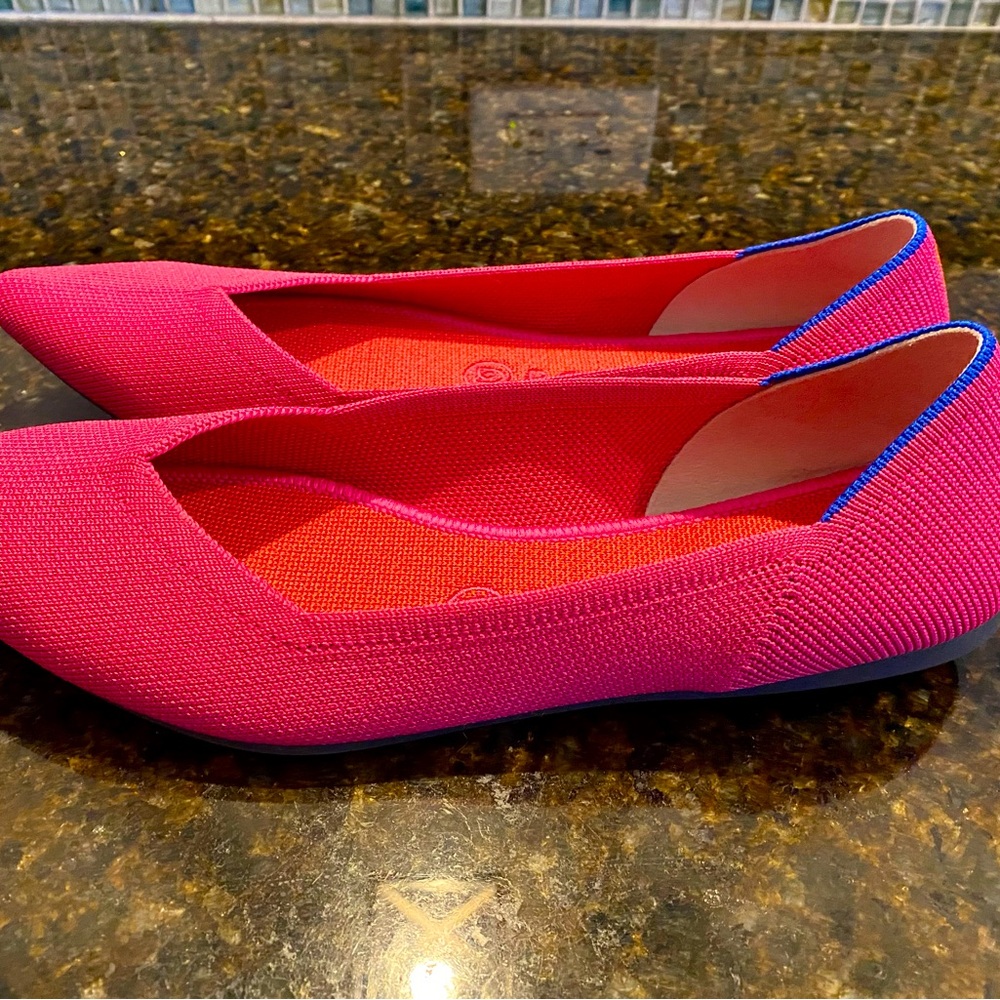 Rothys size 9 hot pink flats